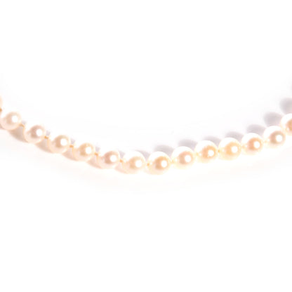 Mikimoto 18k White Gold Cultured Akoya 6.5mm Pearl Strand Necklace 16 3 of 7