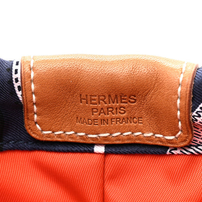 Hermes Barenia Silk Eperons d'Or Fourbi 30 GM Pouch Bleu Nuit Fauve 6 of 10