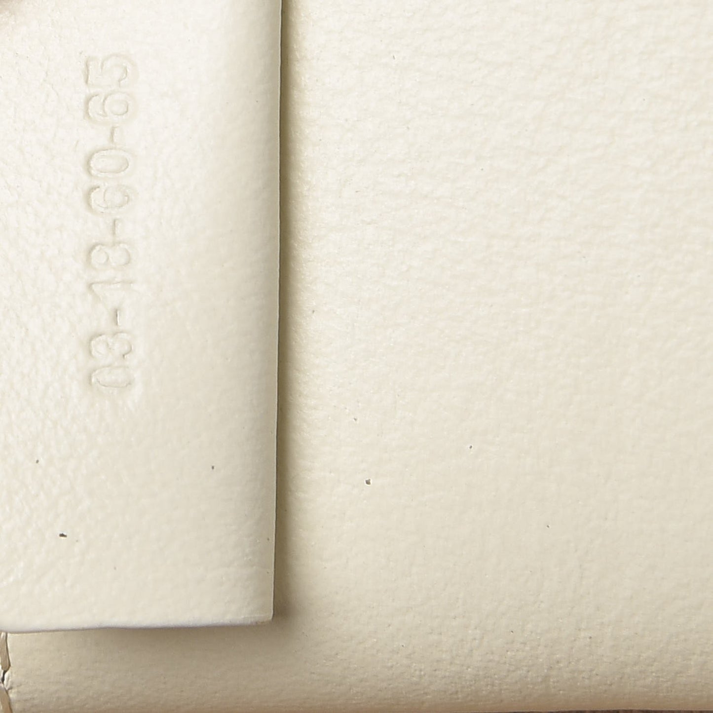 Calfskin Drew Bijou Clutch Natural White