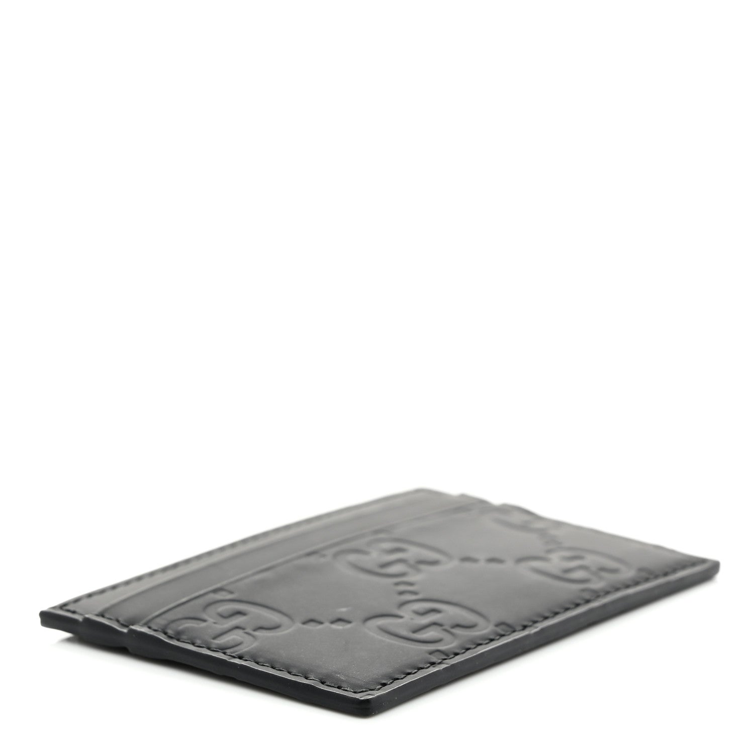 Gucci Rubber Effect GG Embossed Card Holder Black 4 of 6