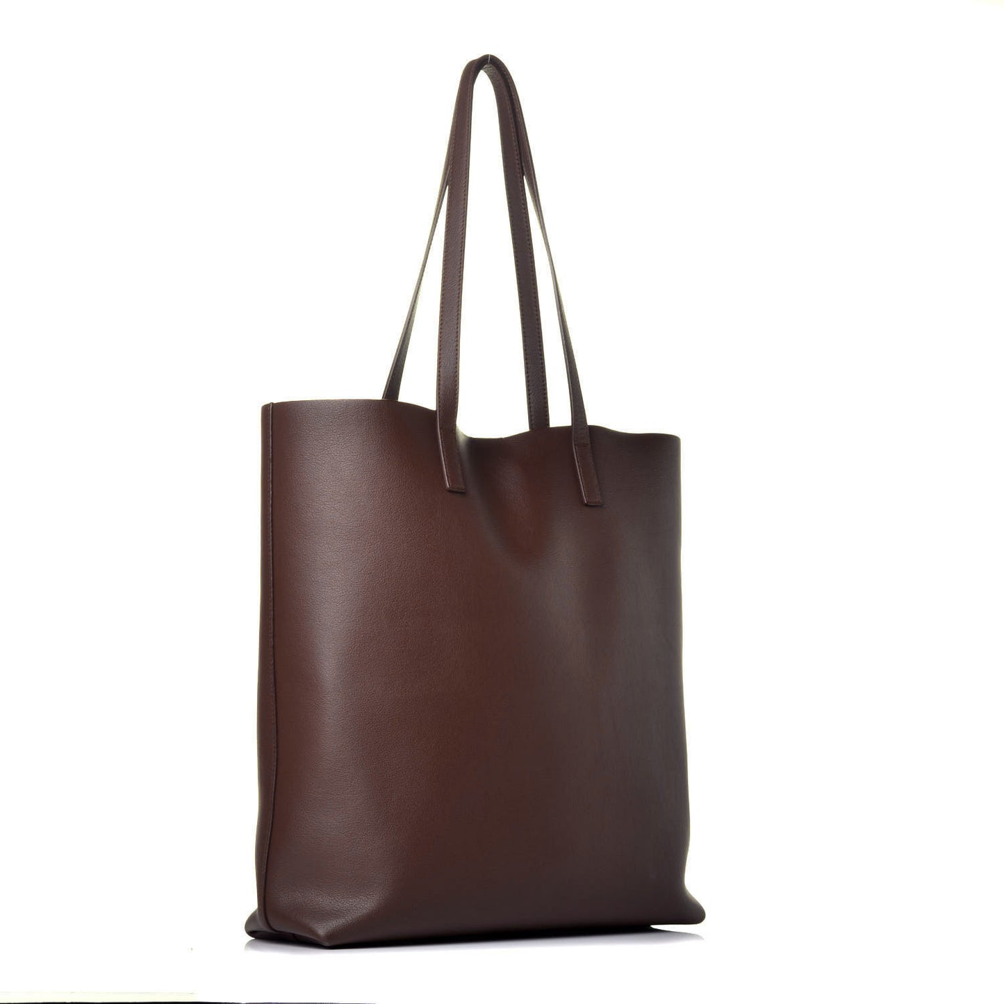Calfskin Medium Shopping Tote Old Brandy