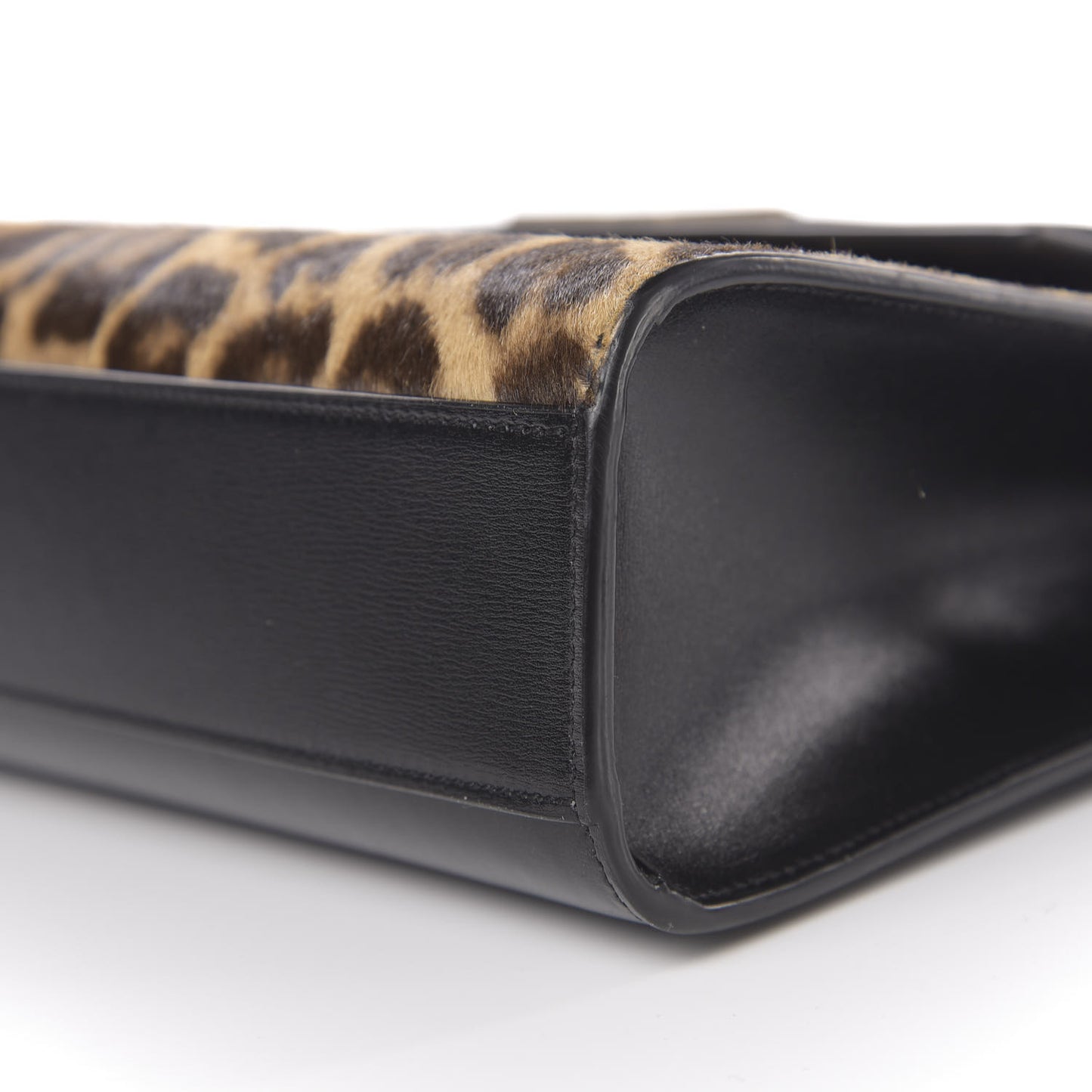 Calf hair Calfskin Manhattan Baguette Black