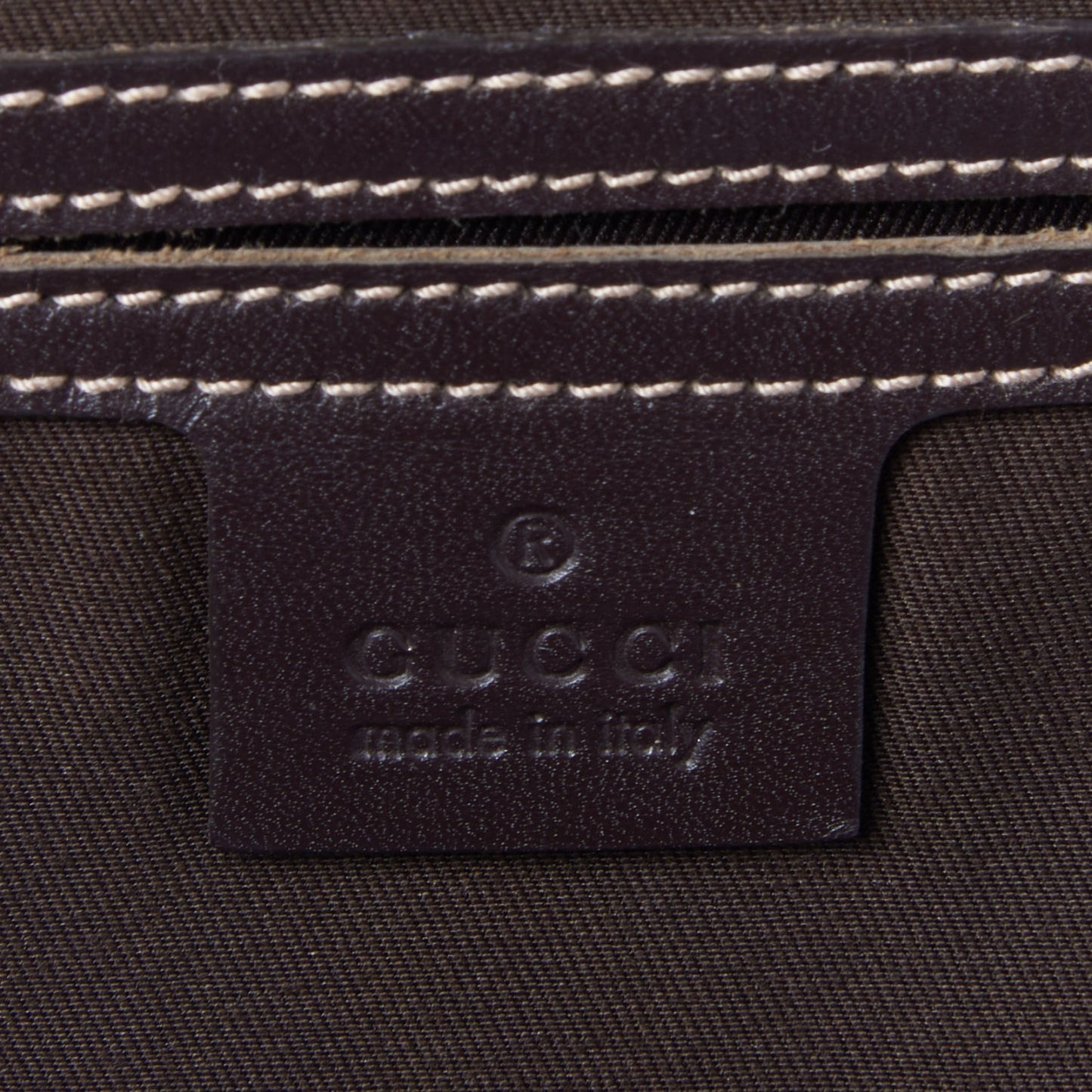 GG Supreme Monogram Briefcase Dark Brown