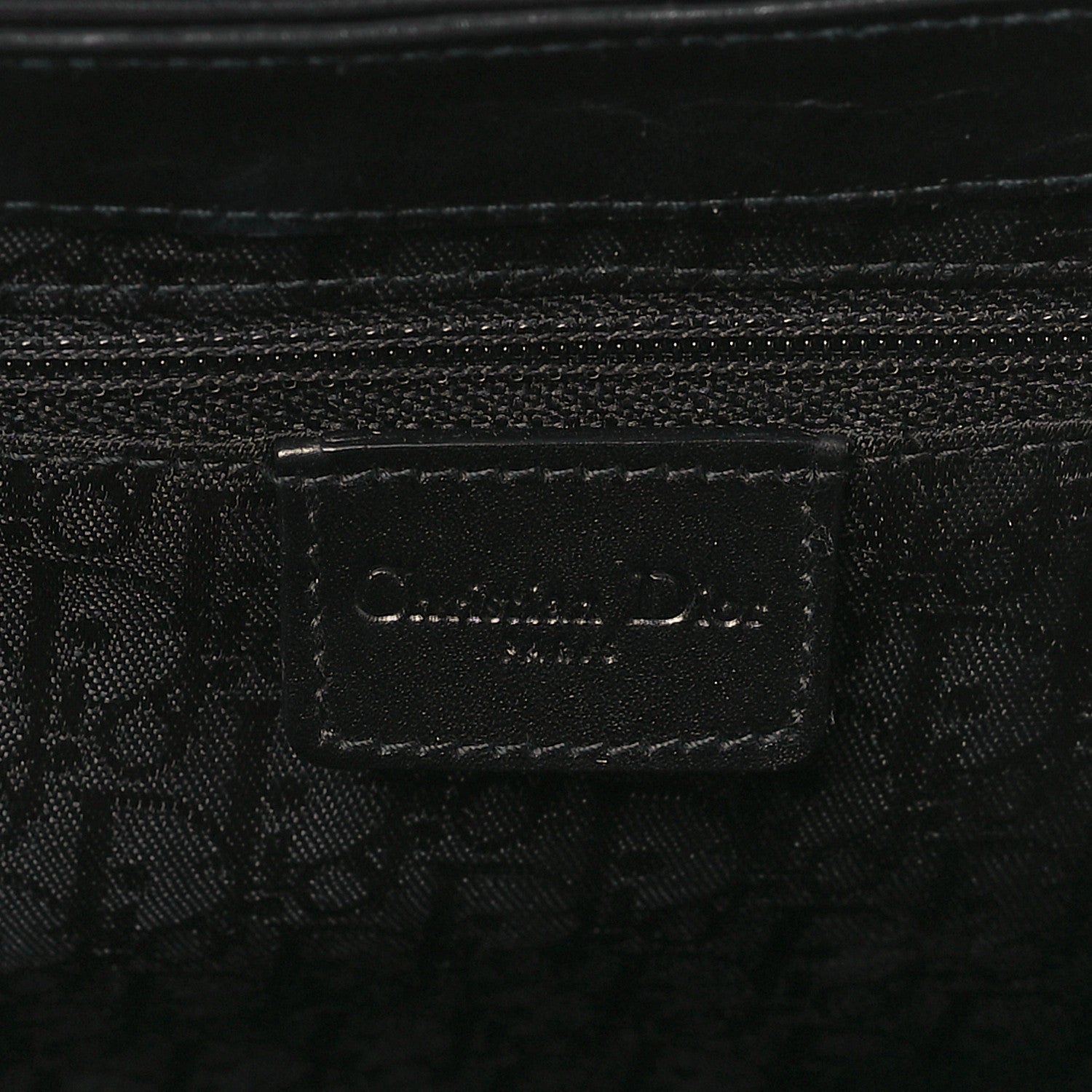 Christian Dior Calfskin Diva Logo Plate Bag Black 6 of 9