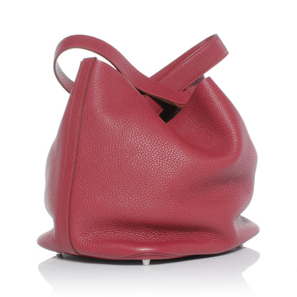 Hermes Taurillon Clemence Picotin Lock GM Rubis 4 of 8