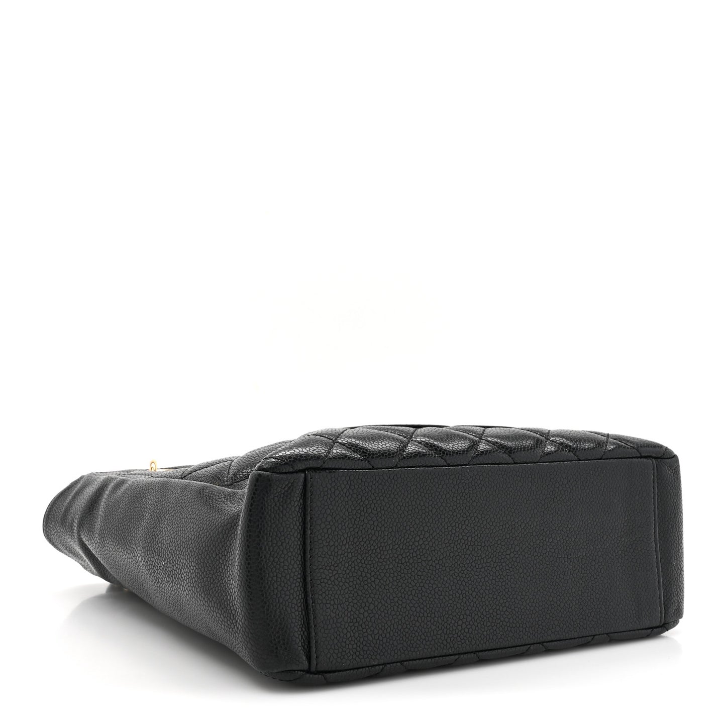 Caviar Quilted Petit Shopping Tote PST Black