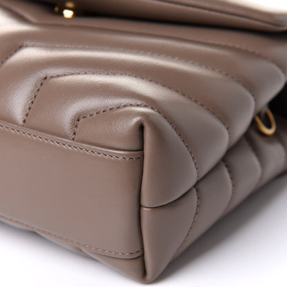 Saint Laurent Calfskin Y Quilted Monogram Toy Loulou Crossbody Bag Taupe 10 of 10