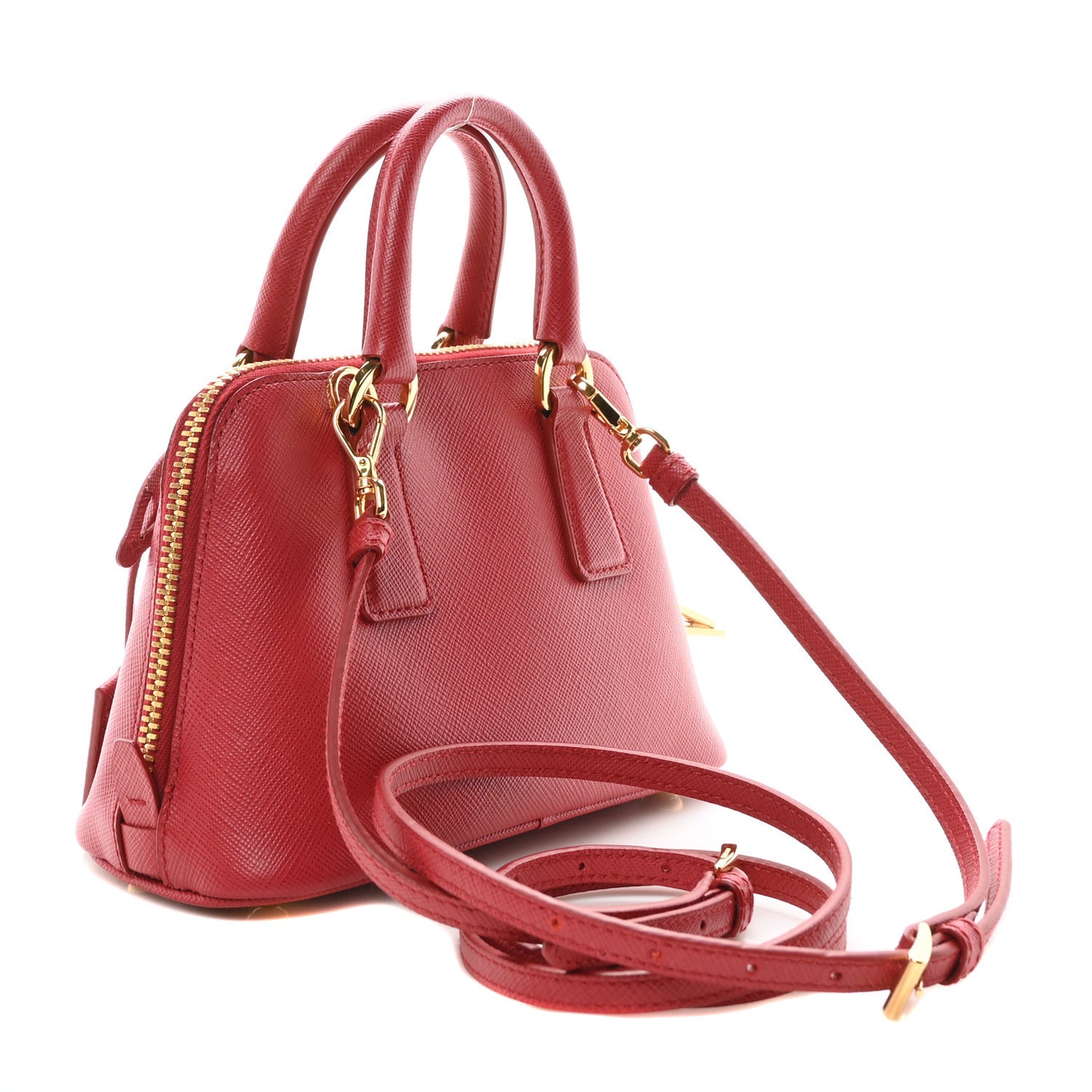Saffiano Lux Mini Promenade Tote Fuoco