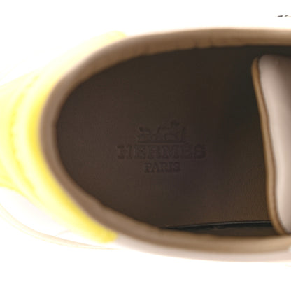 Hermes Calfskin Pegase Pop Quicker Sneakers 38 Beige Multicolor 6 of 13