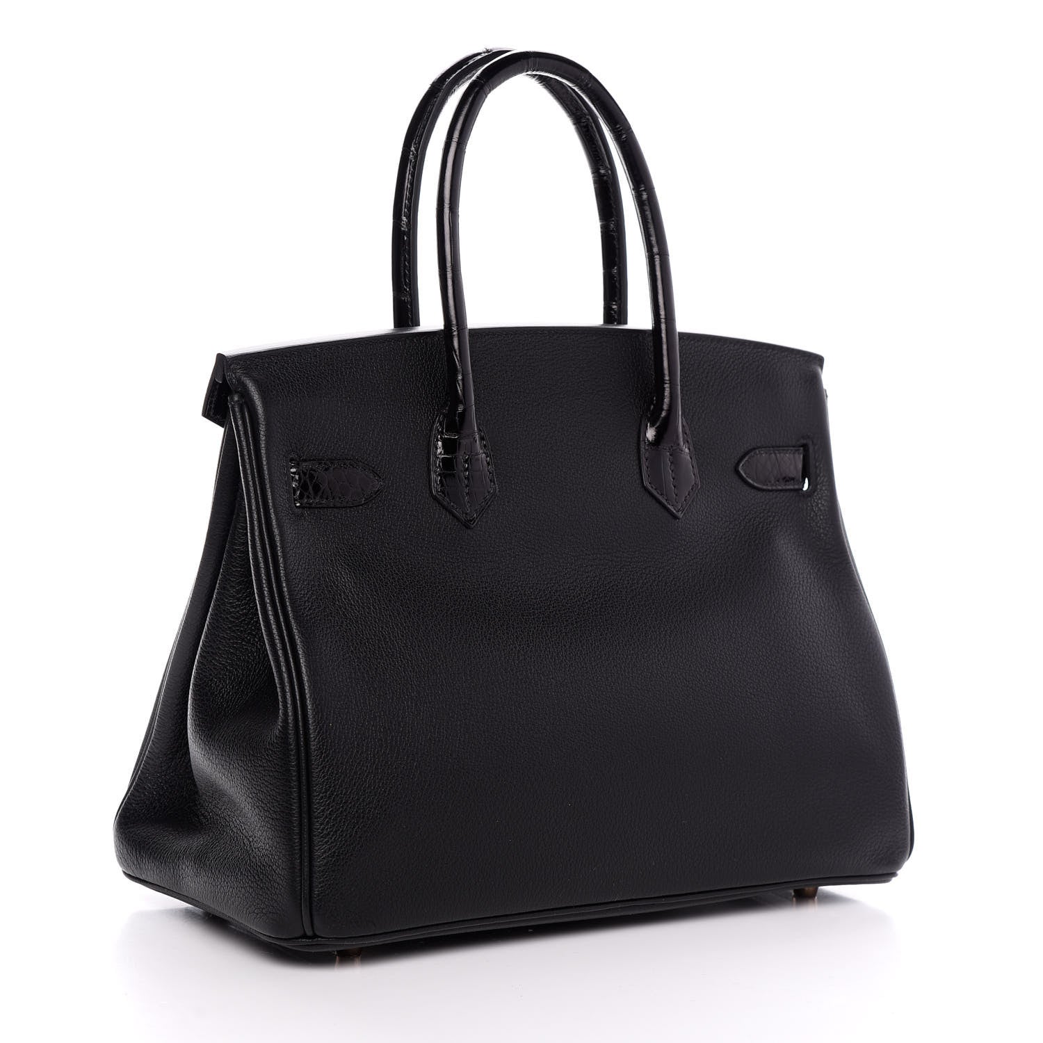 Hermes Taurillon Novillo Shiny Niloticus Crocodile Birkin Touch 30 Black 3 of 32
