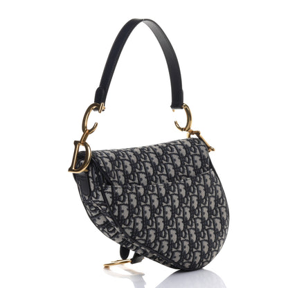 Christian Dior Oblique Mini Saddle Bag Blue 2 of 4