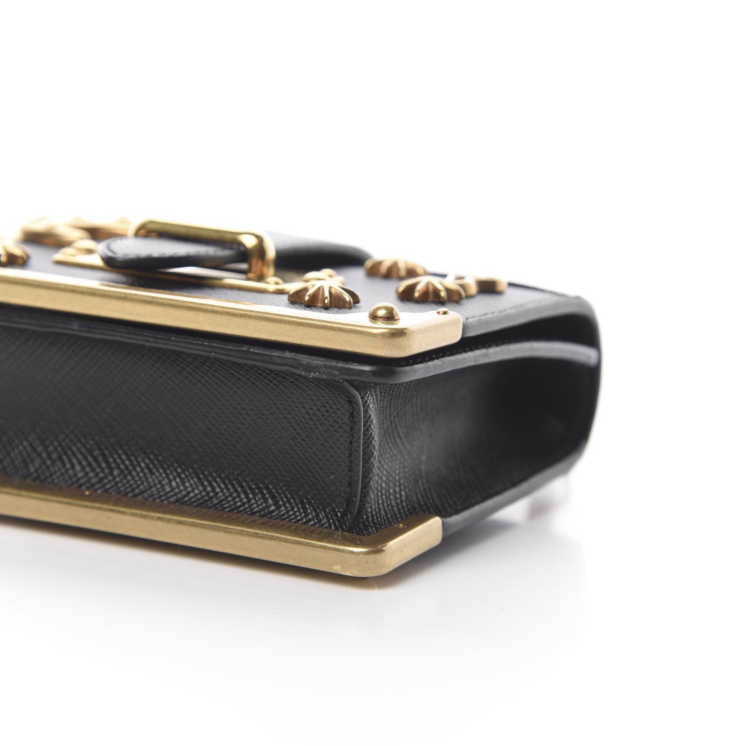 Prada Saffiano Astrology Mini Cahier Bag Black 10 of 11