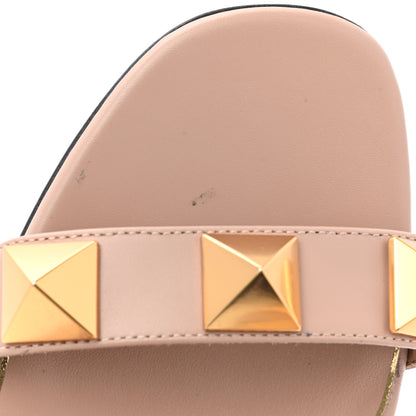 Valentino Garavani Calfskin Roman Stud 60mm Sandals 38 Rose Cannelle 10 of 10