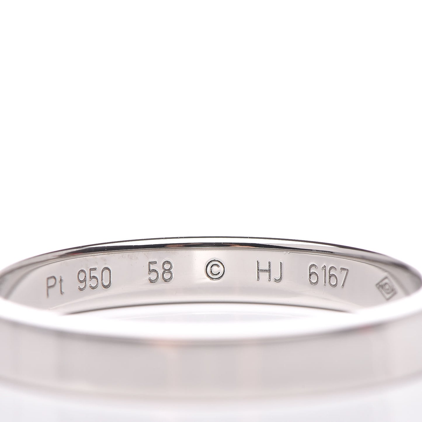 Platinum 3mm C De Wedding Band 58 8.25