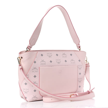 MCM Visetos Aren Shoulder Bag Powder Pink 2 of 7