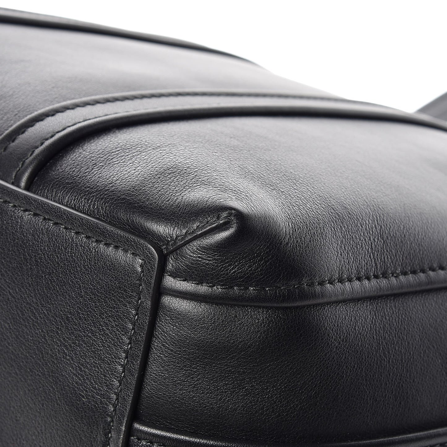 Calfskin Large Laundry Cabas Tote Black