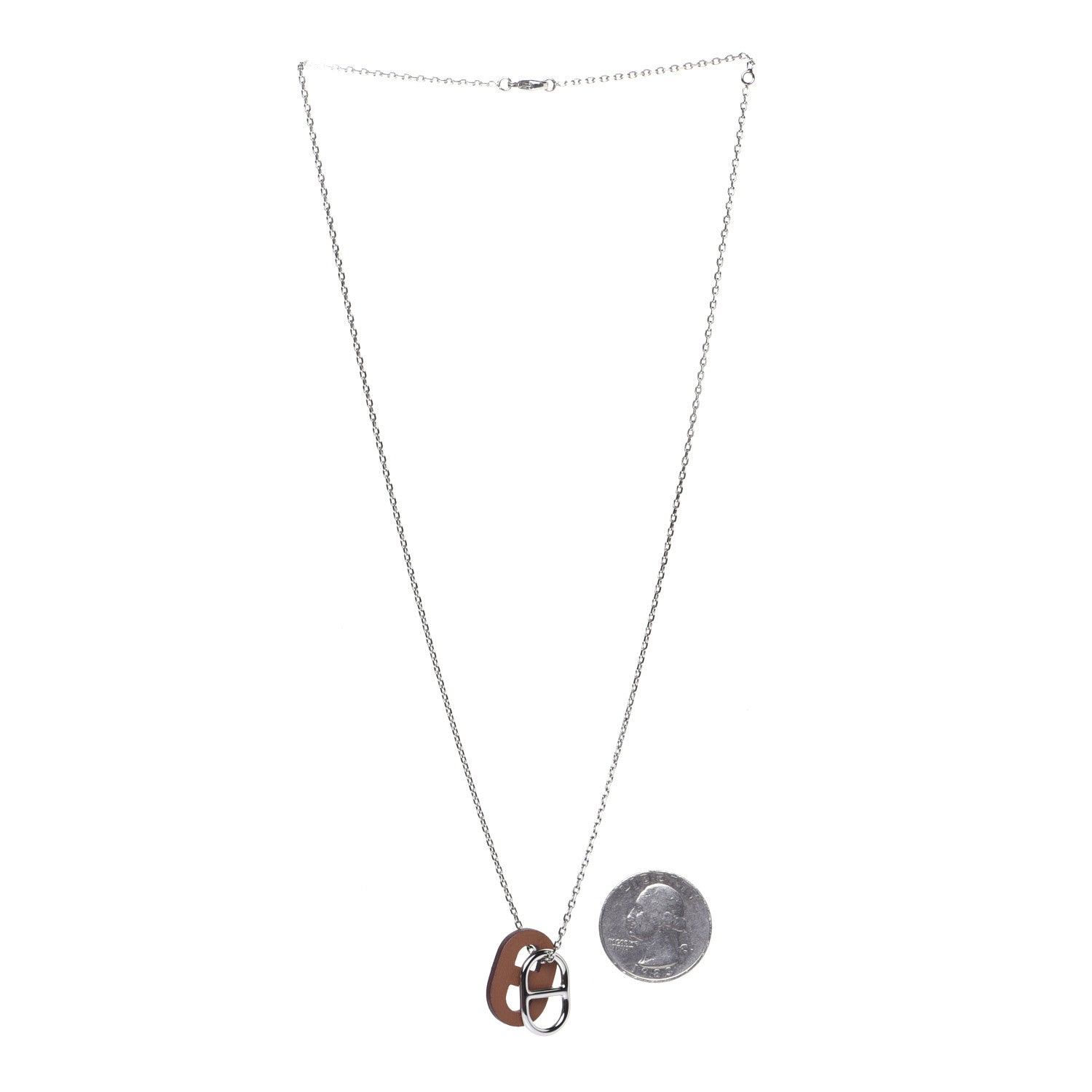 Hermes Swift O'Maillon Pendant Necklace Gold 2 of 8