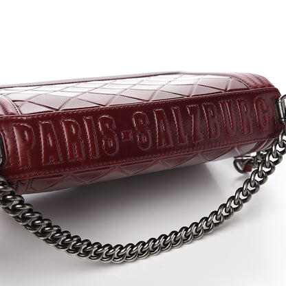 Chanel Calfskin Embossed New Medium Paris Salzburg Boy Flap Red 6 of 9
