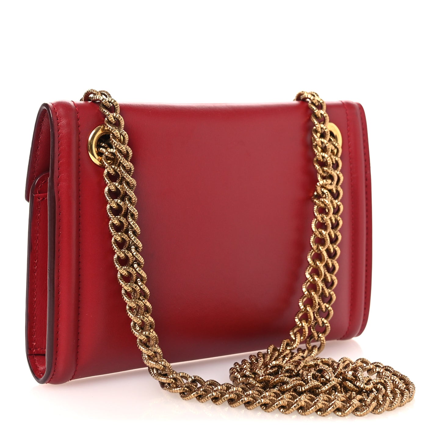 Smooth Calfskin Mini Devotion Crossbody Bag Poppy Red
