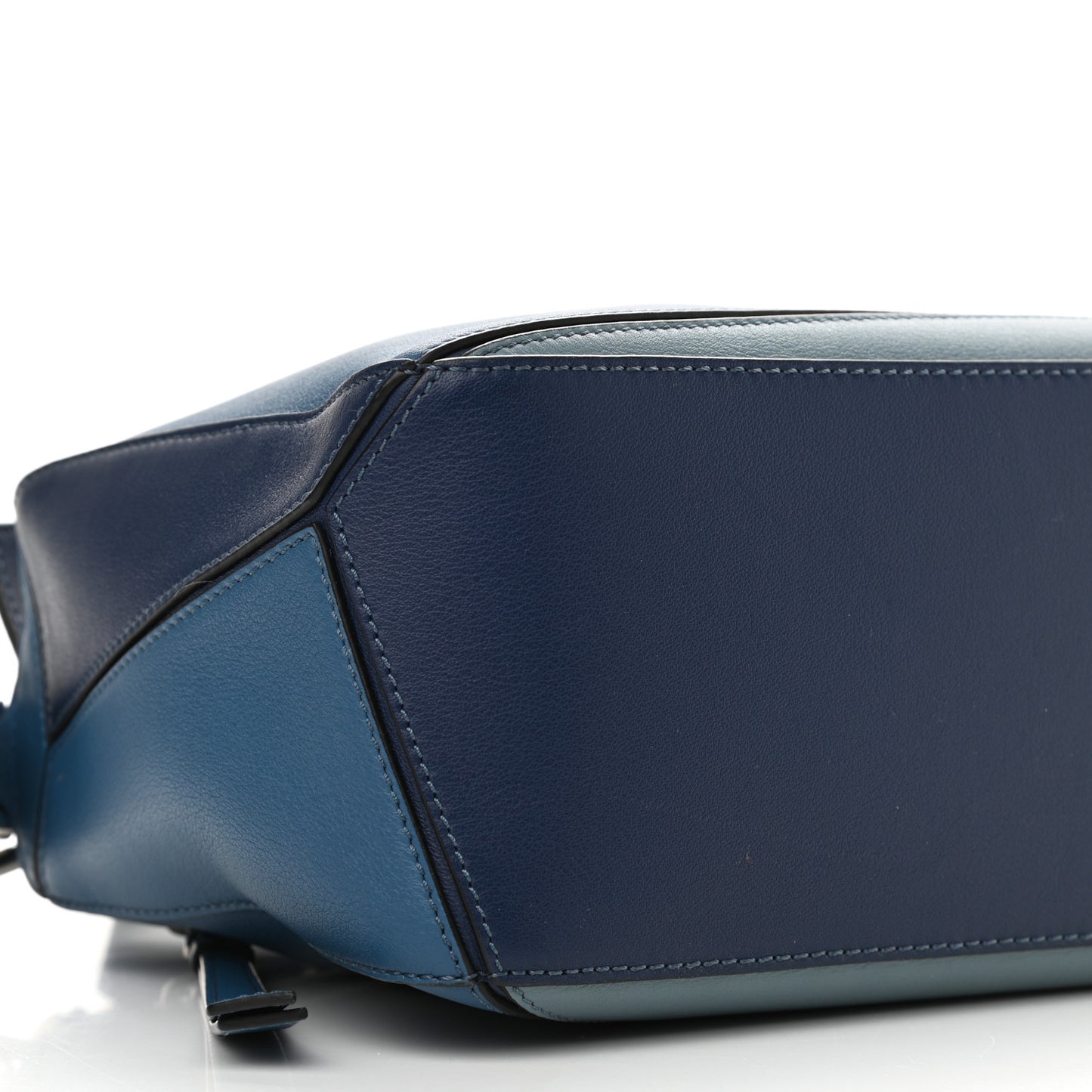 Calfskin Small Puzzle Bag Marine Stone Steel Blue