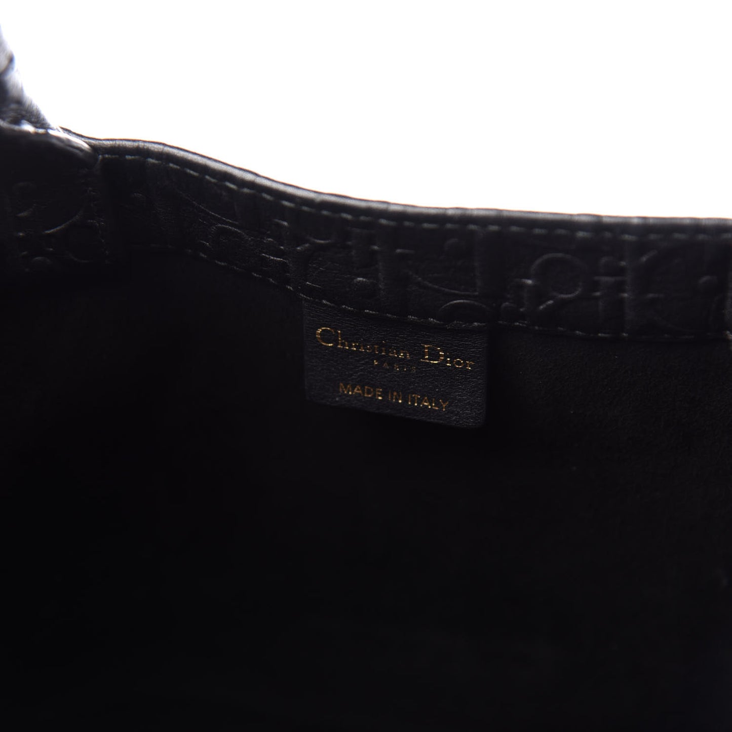 Oblique Calfskin Embossed Book Tote Black