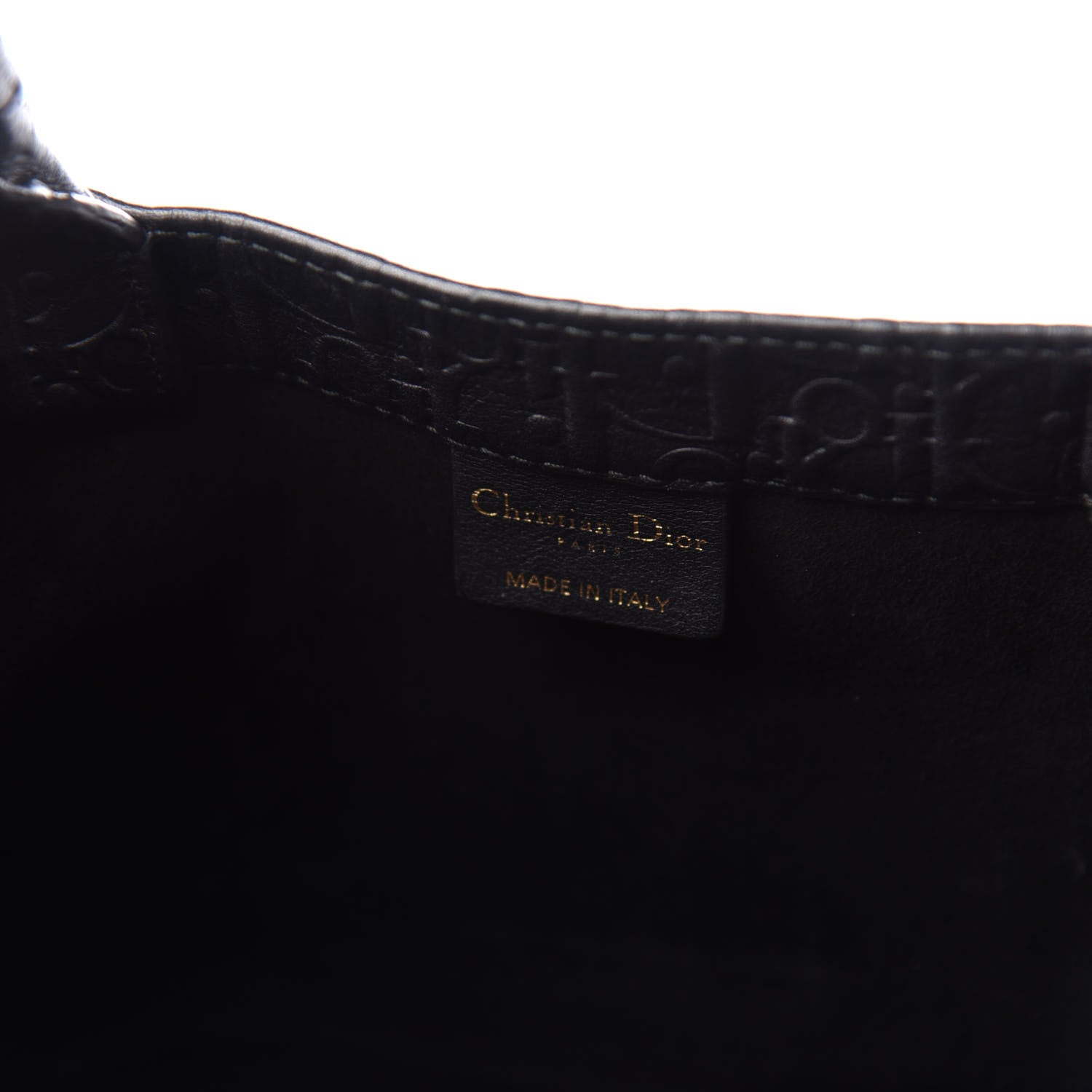 Christian Dior Oblique Calfskin Embossed Book Tote Black 6 of 10