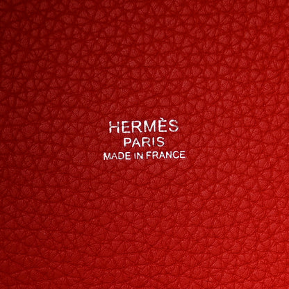Hermes Taurillon Clemence Picotin Lock 18 PM Rouge de Coeur 6 of 12