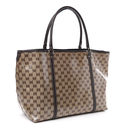 Gucci Crystal Monogram Large Joy Tote Beige Ebony Testa di Moro 3 of 9