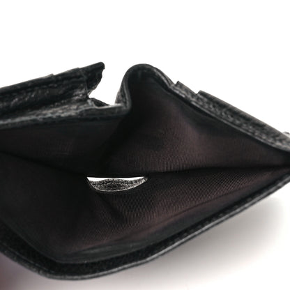 Gucci Pebbled Calfskin GG Marmont Card Case Black 5 of 9