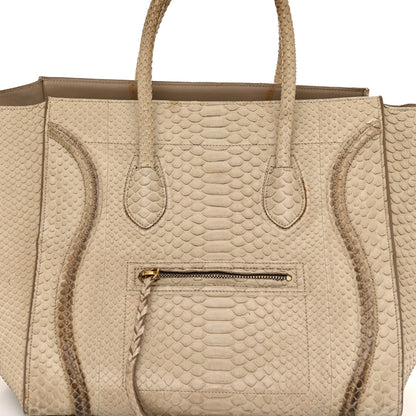 Celine Snakeskin Medium Phantom Luggage Grey 8 of 15