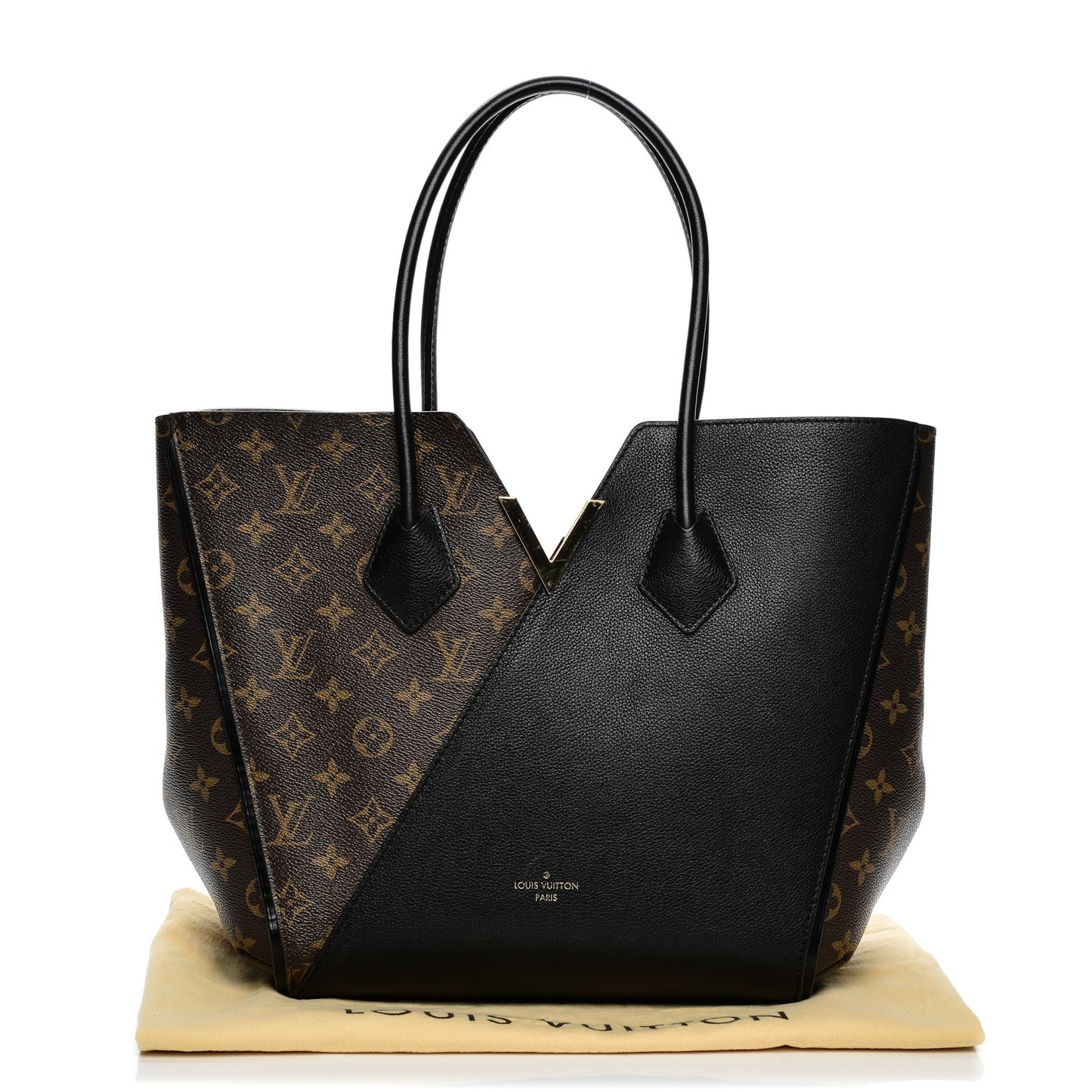 Calfskin Monogram Kimono Tote Black