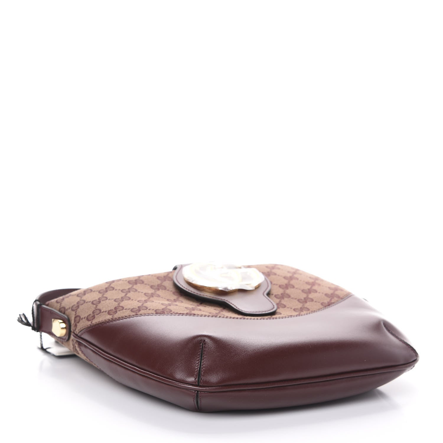 Gucci GG Monogram Calfskin Medium Arli Shoulder Bag Sahara Rubino Chardonnay 4 of 9