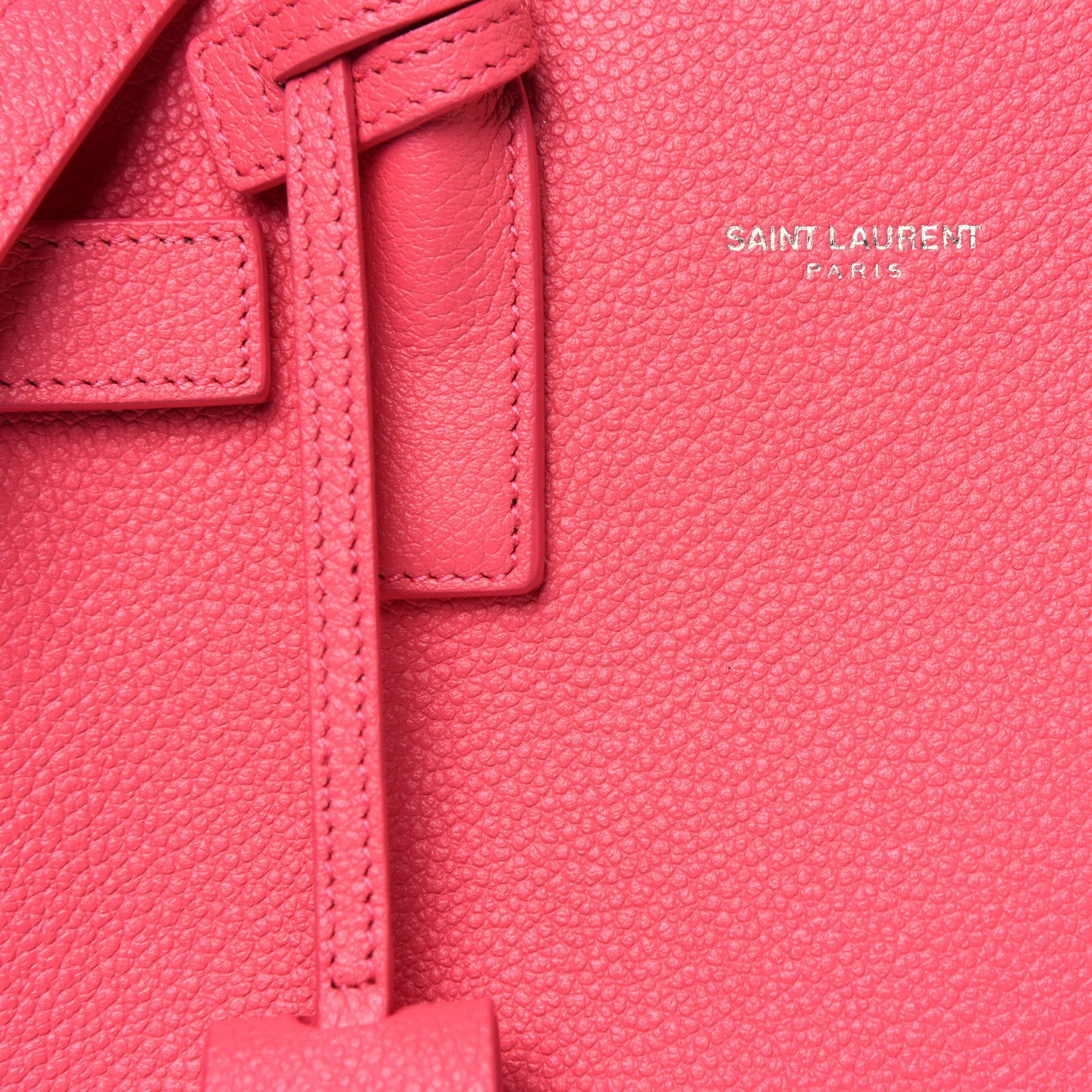 Saint Laurent Grained Calfskin Nano Sac De Jour Coral 14 of 14