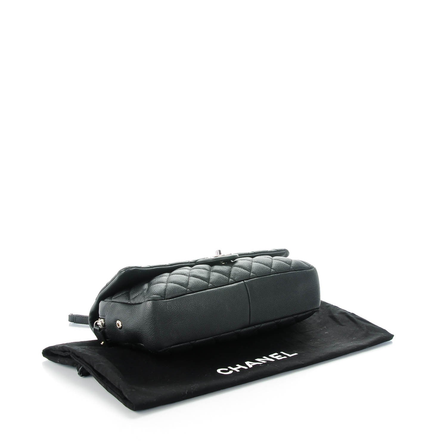 Chanel Caviar Quilted Jumbo Easy Flap Black 5 of 10