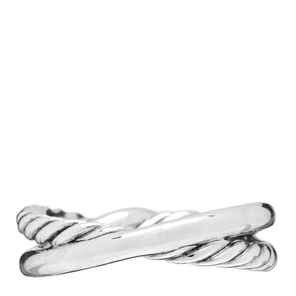 David Yurman Sterling Silver Diamond Continuance Band Ring 50 5.5 3 of 4