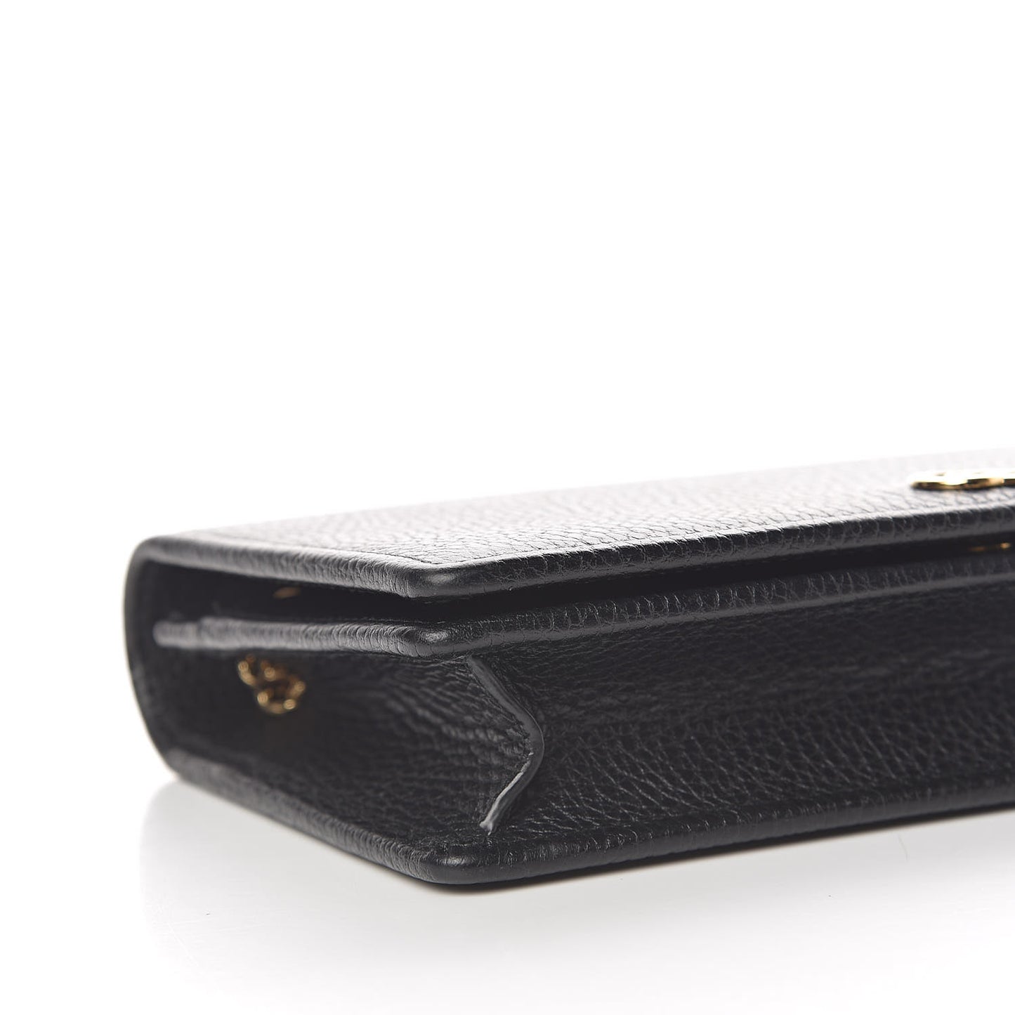 Calfskin Mini GG Marmont Chain Wallet Black