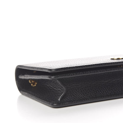 Gucci Calfskin Mini GG Marmont Chain Wallet Black 9 of 13