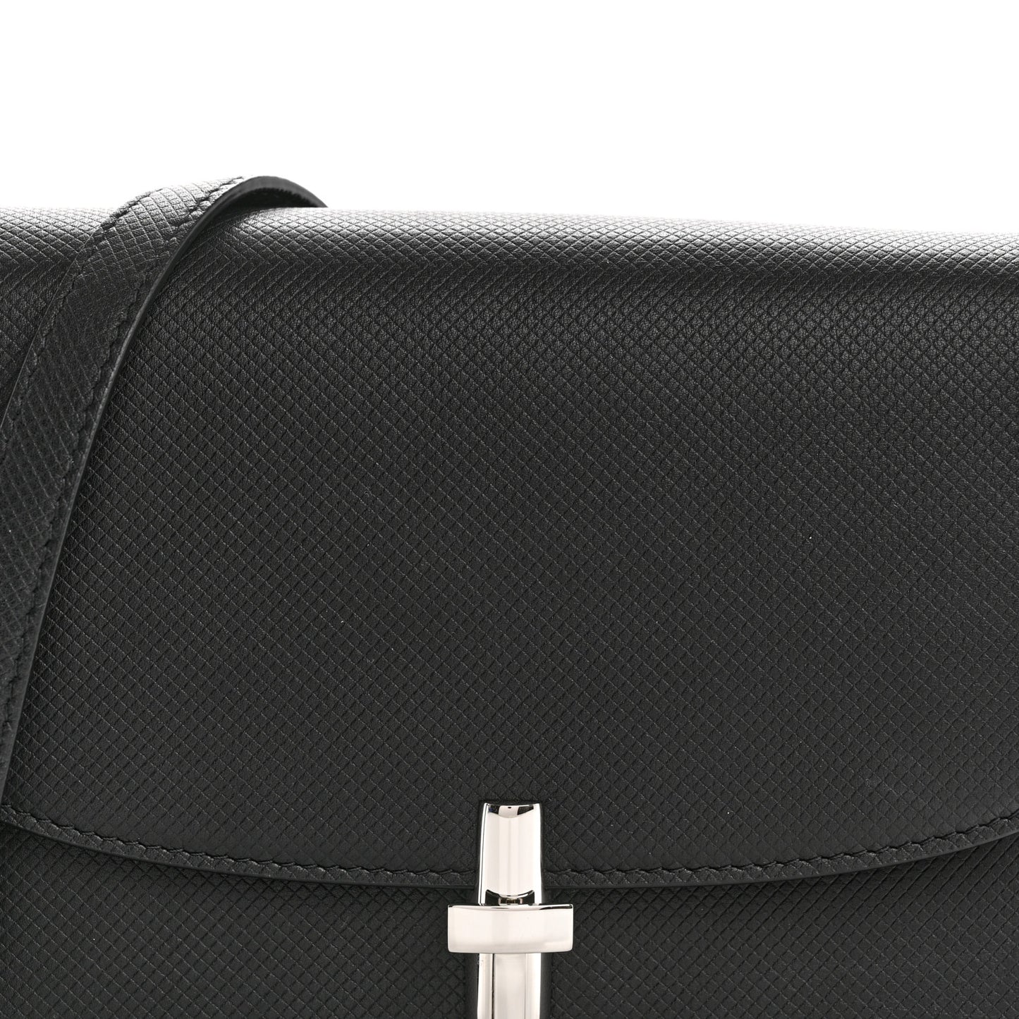 Stamped Saddle Calfskin The Sofia 8.75 Crossbody Black