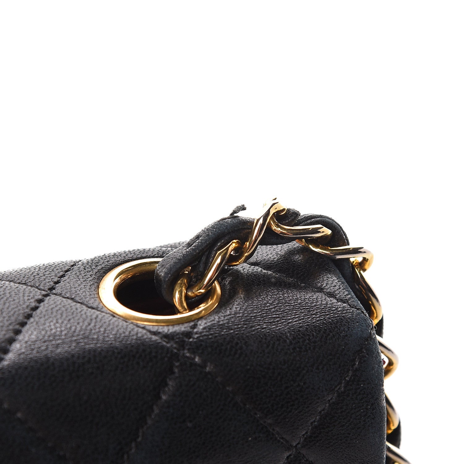 Chanel Lambskin Quilted Mini Square Flap Black 13 of 15