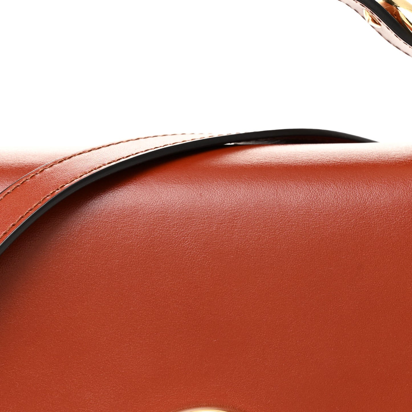 Calfskin Small Square C Double Carry Sepia Brown