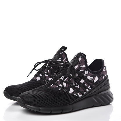 Louis Vuitton Neoprene Mesh Rubber Monogram Camo Fastlane Low Sneakers 7 Black 3 of 8