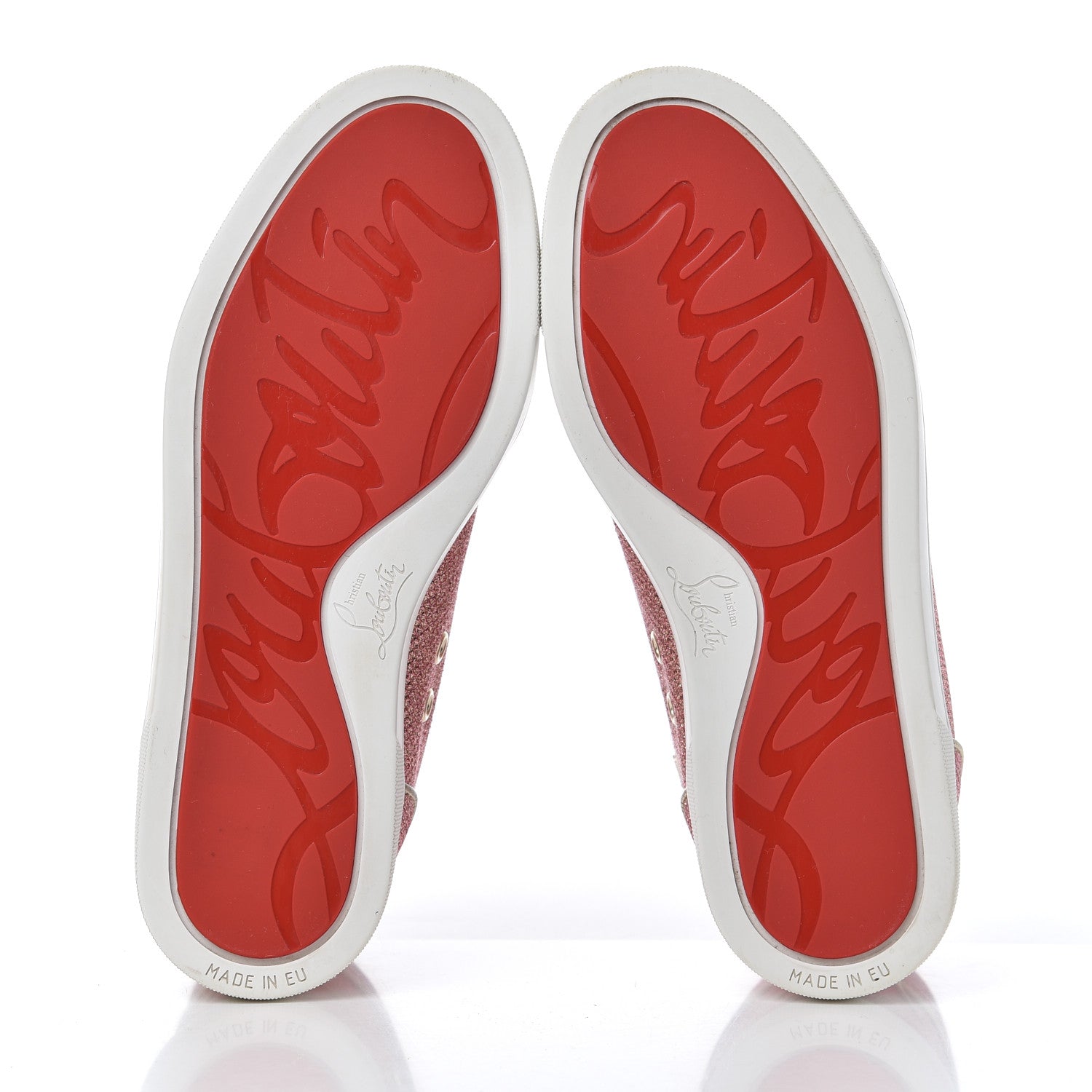 Christian Louboutin Glitter Womens Bip Bip Orlato Flat Sneakers 35.5 Poudre 5 of 15