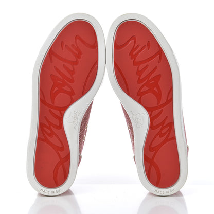 Christian Louboutin Glitter Womens Bip Bip Orlato Flat Sneakers 35.5 Poudre 5 of 15