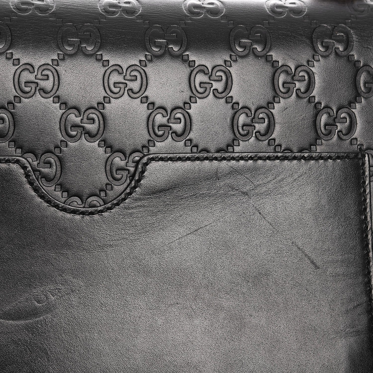 Gucci Guccissima Medium Padlock Shoulder Bag Black 19 of 20