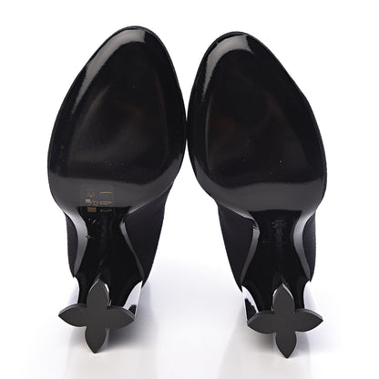 Louis Vuitton Stretch Fabric LV Black Heart Sock Ankle Boots 38 Black 5 of 8