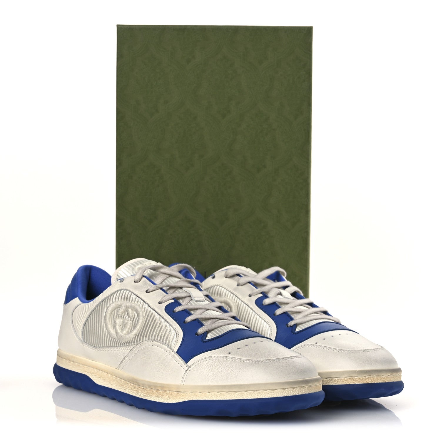Gucci Dali Soft Calfskin Mens Mac80 Sneakers 11.5 Off White Blue 14 of 14