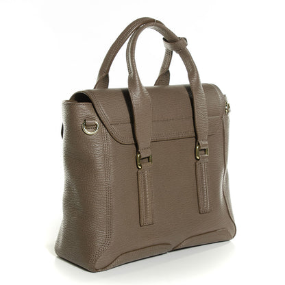 3.1 Phillip Lim 3.1 Textured Calfskin Medium Pashli Satchel Taupe 3 of 13
