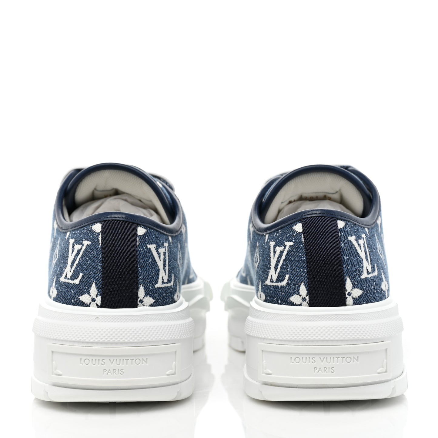 Denim Monogram Squad Sneakers 42 Marine