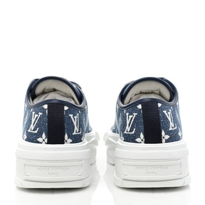 Louis Vuitton Denim Monogram Squad Sneakers 42 Marine 4 of 10