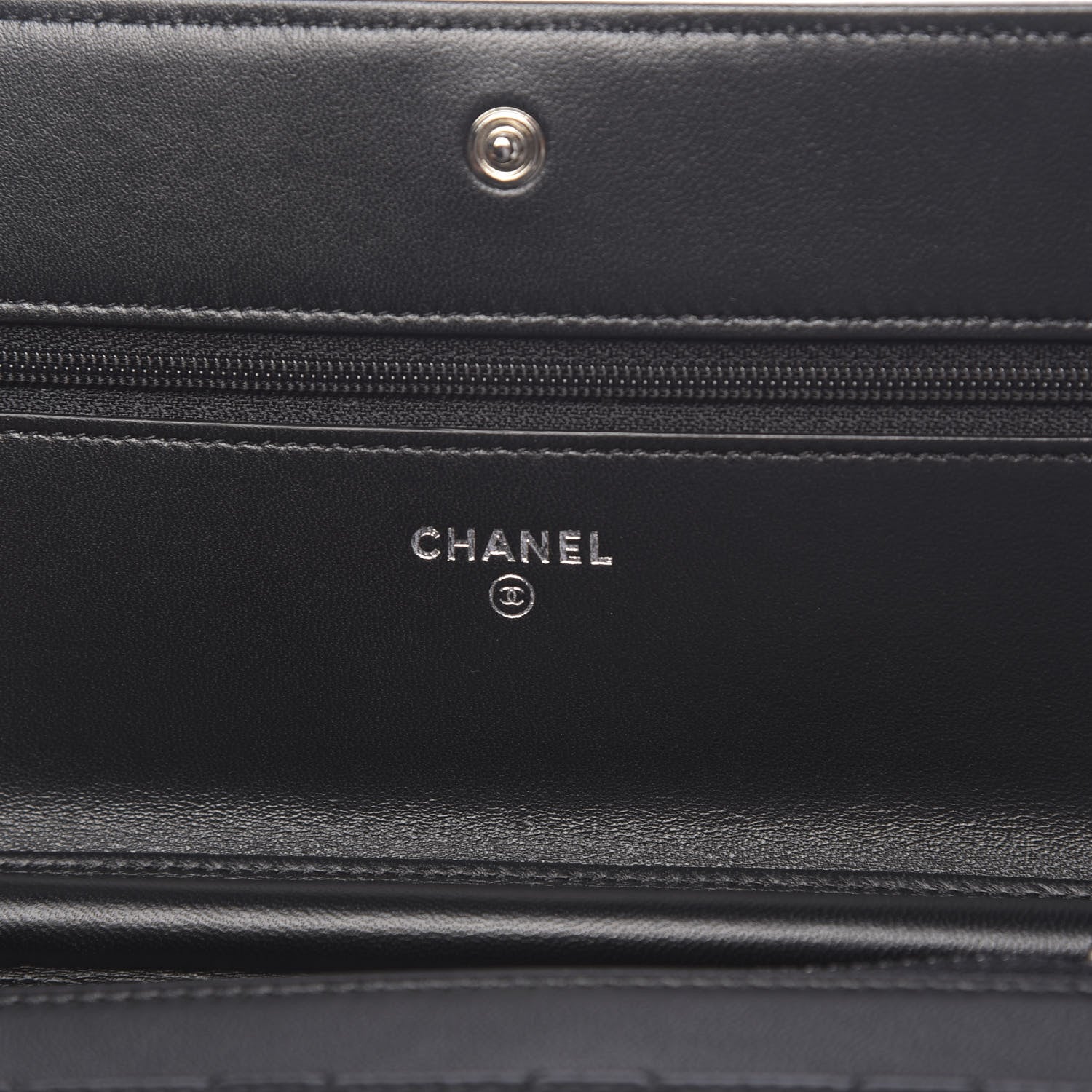 Chanel Lambskin Quilted Boy Wallet On Chain WOC Black 6 of 12